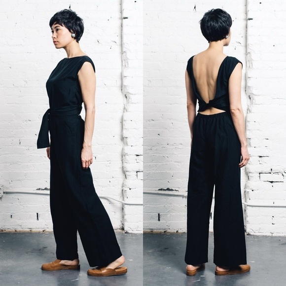 OZMA Pants - Ozma Silk Noir Matador Romper Size Small​​​